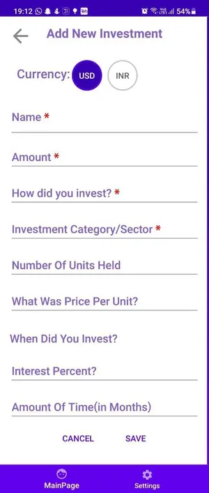 Plutus  Investment Tracker